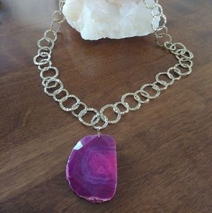 Geode necklace.